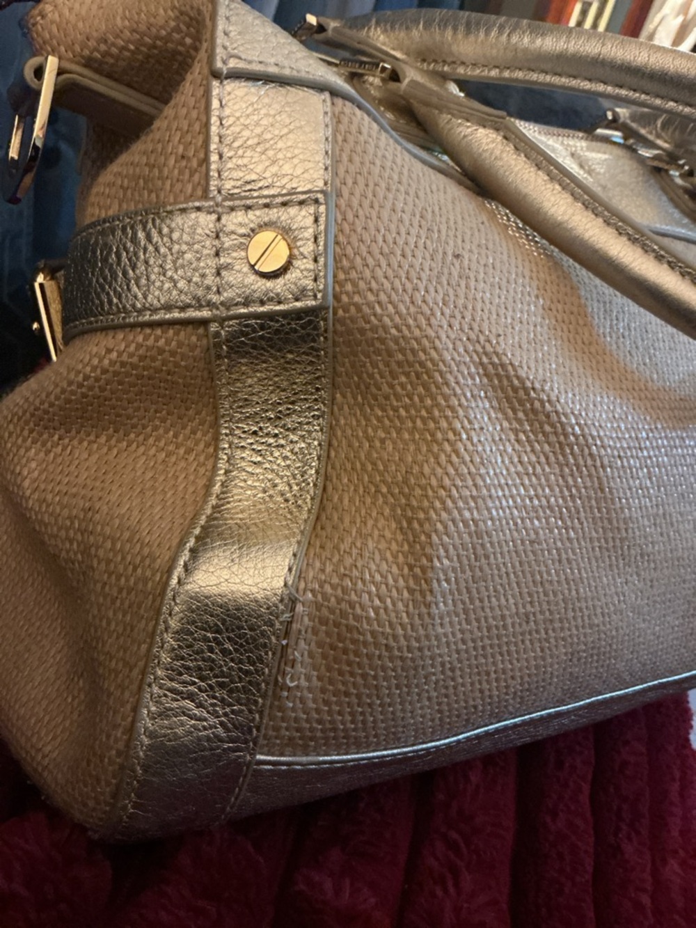 ✨TORY BURCH✨ Gold and Tan Designer Satchel - Picture 6 of 13